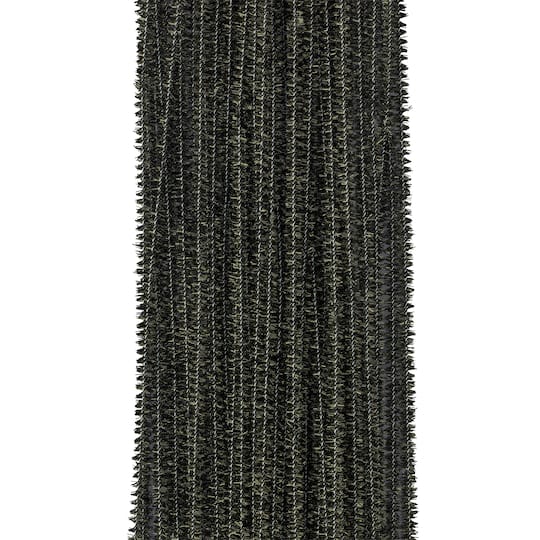 12 Packs: 100 ct. (1,200 total) Black Glitter Chenille Pipe Cleaners by Creatology™